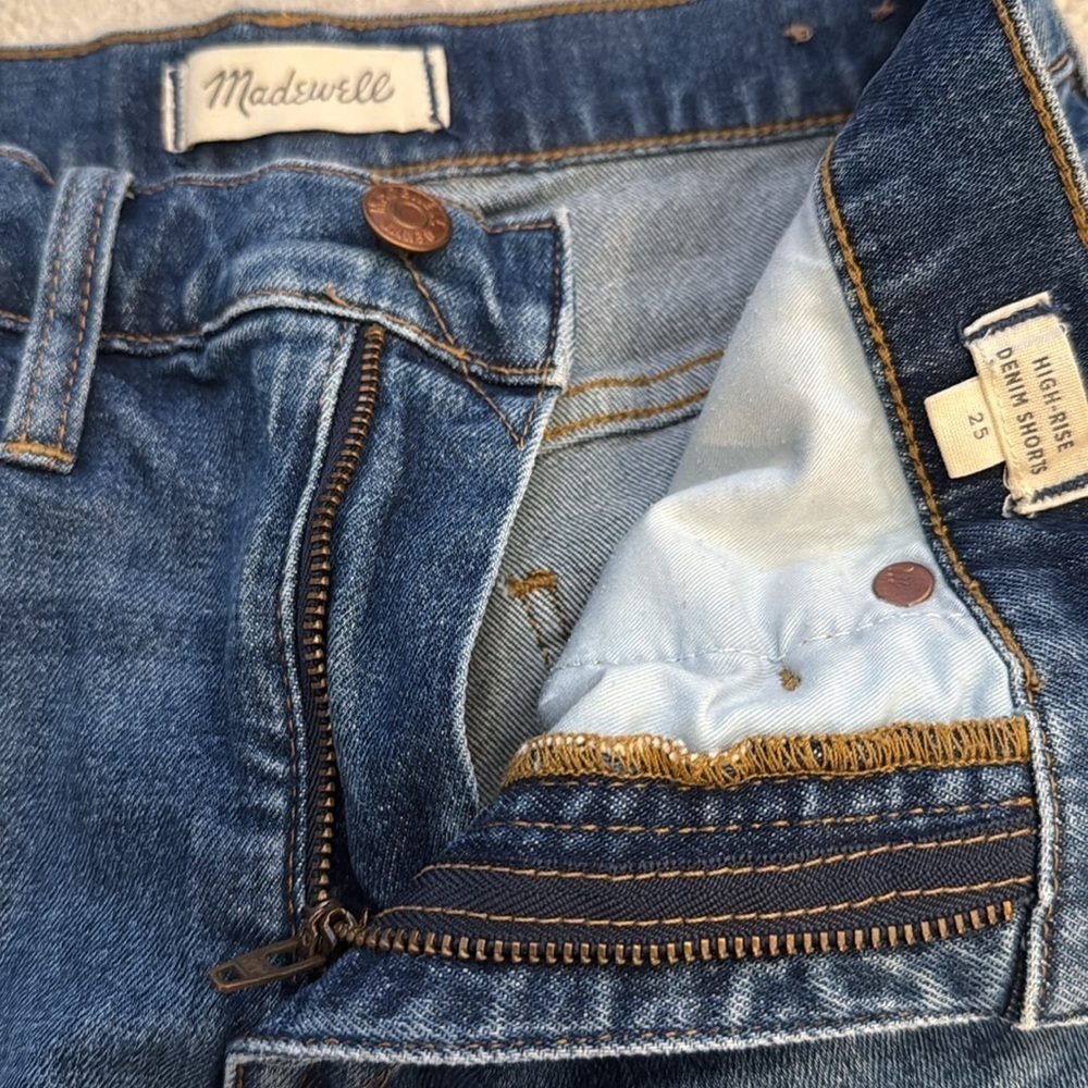Madewell High Rise Denim Shorts Size 25 - Picture 6 of 6